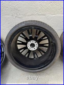 Genuine 20 BMW M Performance Style 732M Gloss Black Wheels & Pirelli PZero X 4