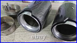 Genuine BMW 2 3 4 5 6 Carbon Fiber Fibre M Performance Exhaust Tip Finisher x 2