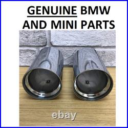 Genuine BMW F30 F22 F34 etc, M Performance Exhaust Trims 18302354364. PAIR. 29B3