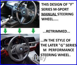 Genuine BMW F Series Steering Wheel Retrimmed M Performance Leather Alcantara 6A