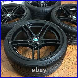 Genuine Bmw 19 Performance Double-spoke 313 Gloss Black Alloy Wheel + Tyre Set