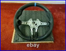 Genuine Bmw Performance Steering Wheel Alcantara + Leather Blue Band