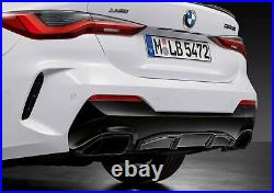 New Genuine BMW 4 G22 G22 Real Carbon Fiber Lower Bumper Diffuser M Performance