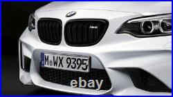 Pair BMW Genuine F87 M2 M Performance Gloss Black Kidney Grilles
