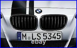 Pair Genuine BMW Black M Performance Kidney Grilles F20 F21 Pre LCI 51712240773