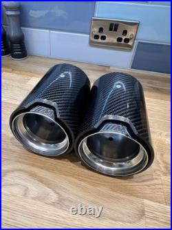 Pair of Genuine BMW Carbon M Performance Exhaust Tips 18302355889 RRP £660